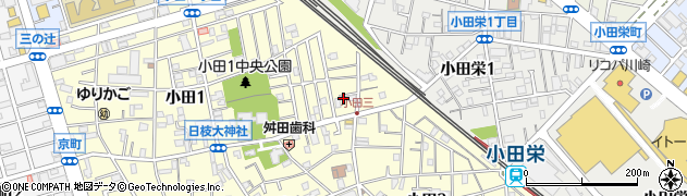 神奈川県川崎市川崎区小田1丁目33周辺の地図