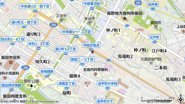 〒395-0031 長野県飯田市銀座の地図