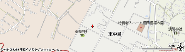 千葉県東金市東中島周辺の地図