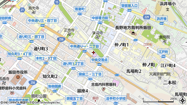 〒395-0041 長野県飯田市中央通りの地図