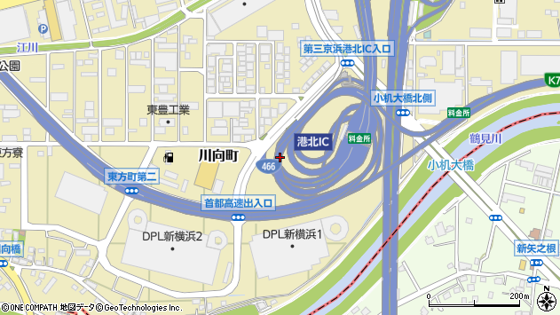 〒224-0044 神奈川県横浜市都筑区川向町の地図