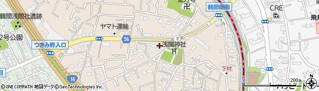 神奈川県大和市下鶴間96周辺の地図