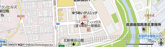 神奈川県横浜市港北区北新横浜周辺の地図