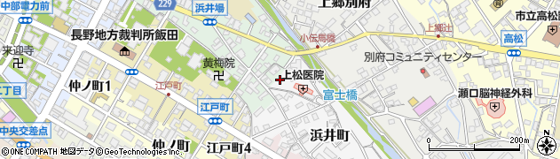 長野県飯田市浜井町周辺の地図