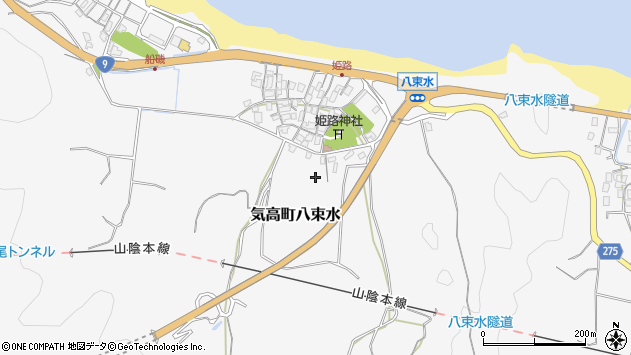 〒689-0357 鳥取県鳥取市気高町八束水の地図