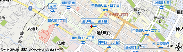 長野県飯田市通り町（４丁目大横）周辺の地図