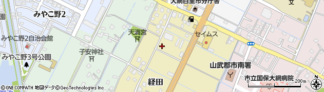 千葉県大網白里市経田周辺の地図