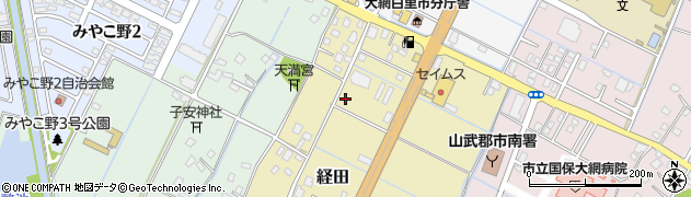 千葉県大網白里市経田周辺の地図