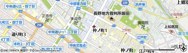 奈良井　ミシン店周辺の地図