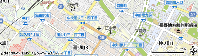 長野県飯田市中央通り周辺の地図