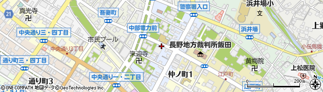長野県飯田市伝馬町周辺の地図