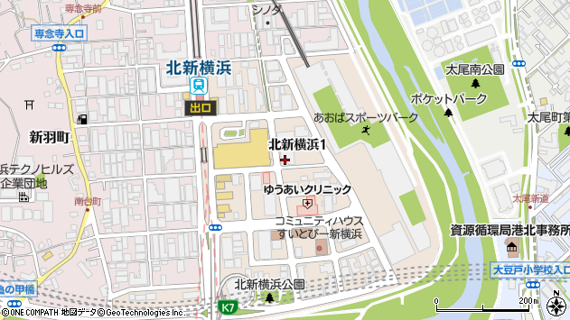 〒223-0059 神奈川県横浜市港北区北新横浜の地図