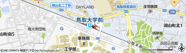鳥取大学前駅周辺の地図