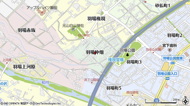 〒395-0064 長野県飯田市羽場仲畑の地図