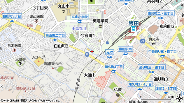 〒395-0076 長野県飯田市白山町の地図