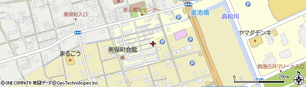 鳥取県境港市美保町周辺の地図