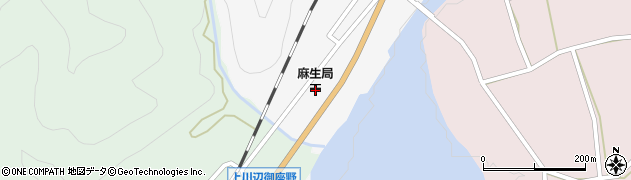 川辺麻生郵便局周辺の地図