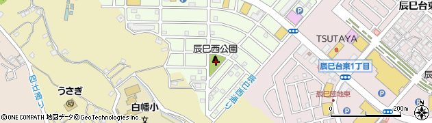辰巳西公園周辺の地図