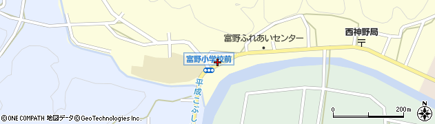 富野小学校前周辺の地図