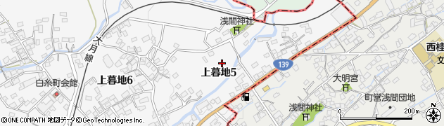 山梨県富士吉田市上暮地5丁目周辺の地図