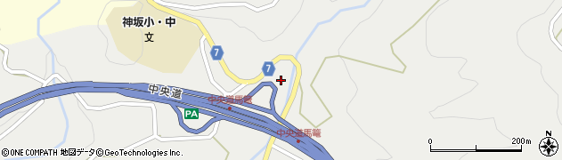 岐阜県中津川市神坂2001周辺の地図