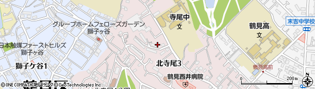北寺尾第一公園周辺の地図