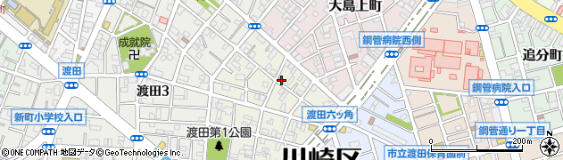 渡田東町町内会館周辺の地図