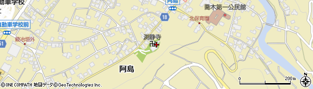 渕静寺周辺の地図