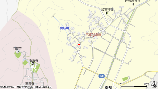 〒917-0011 福井県小浜市奈胡の地図