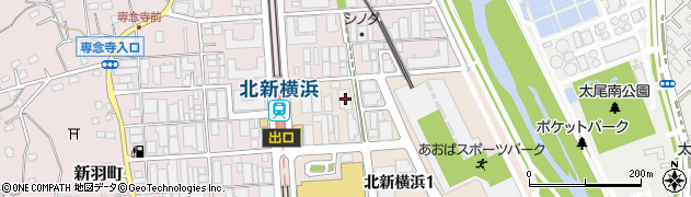 神奈川県横浜市港北区北新横浜1丁目1-9周辺の地図