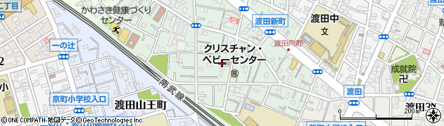 神奈川県川崎市川崎区渡田新町3丁目周辺の地図