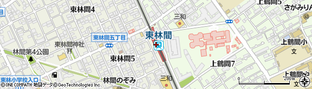 東林間駅周辺の地図
