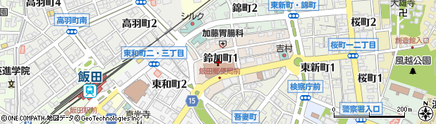 飯田郵便局貯金サービス周辺の地図