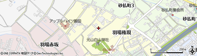 長野県飯田市羽場権現周辺の地図