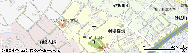 長野県飯田市羽場権現周辺の地図