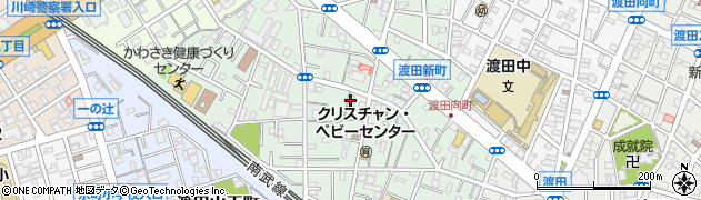 神奈川県川崎市川崎区渡田新町周辺の地図