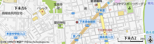 神奈川県横浜市鶴見区下末吉周辺の地図