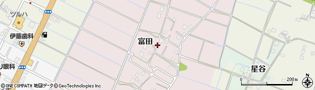千葉県大網白里市富田1162周辺の地図