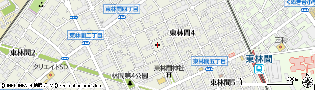 神奈川県相模原市南区東林間4丁目28周辺の地図