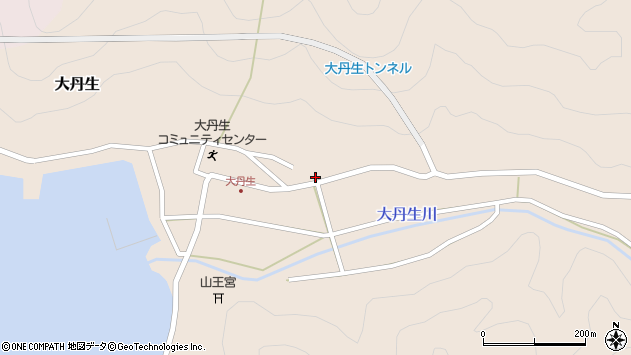 〒625-0136 京都府舞鶴市大丹生の地図