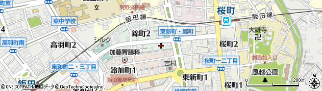長野県飯田市錦町2丁目周辺の地図
