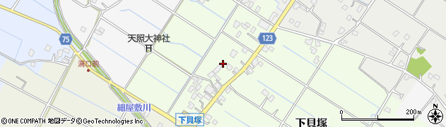 千葉県九十九里町（山武郡）下貝塚周辺の地図