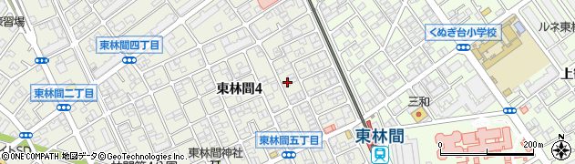 神奈川県相模原市南区東林間4丁目周辺の地図