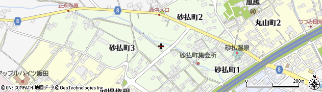 長野県飯田市砂払町周辺の地図