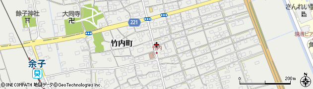 境港竹内郵便局周辺の地図
