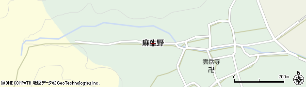 福井県若狭町（三方上中郡）麻生野周辺の地図
