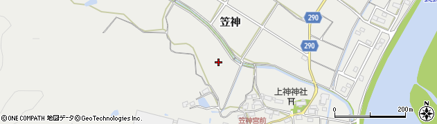 岐阜県美濃市笠神周辺の地図