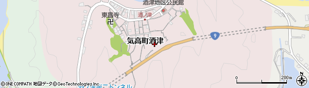 鳥取県鳥取市気高町酒津周辺の地図