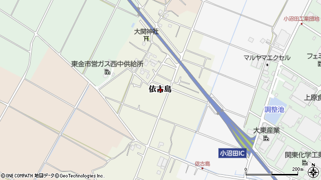 〒283-0055 千葉県東金市依古島の地図