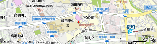飯田市　武道館周辺の地図